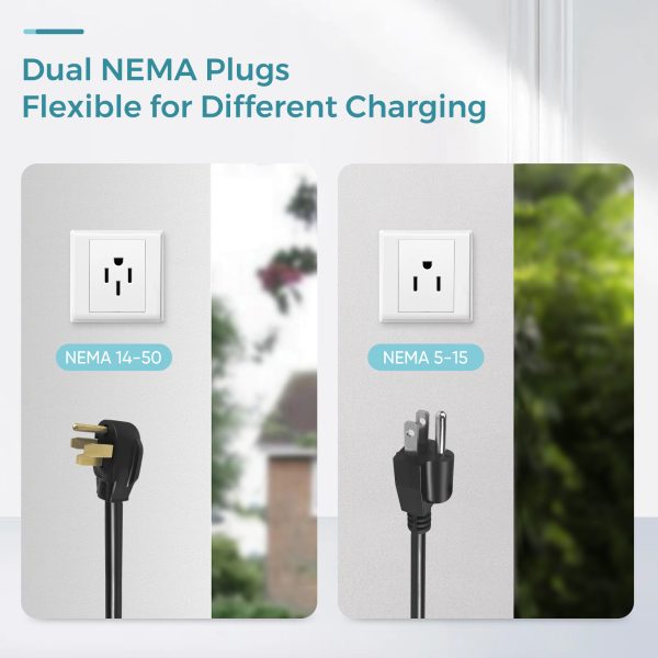 Duevolt Level 1 & 2 J1772 Portable EV Charger | 110V & 240V | 16-40 Amp | NEMA 5-15 & 14-50 - Image 4