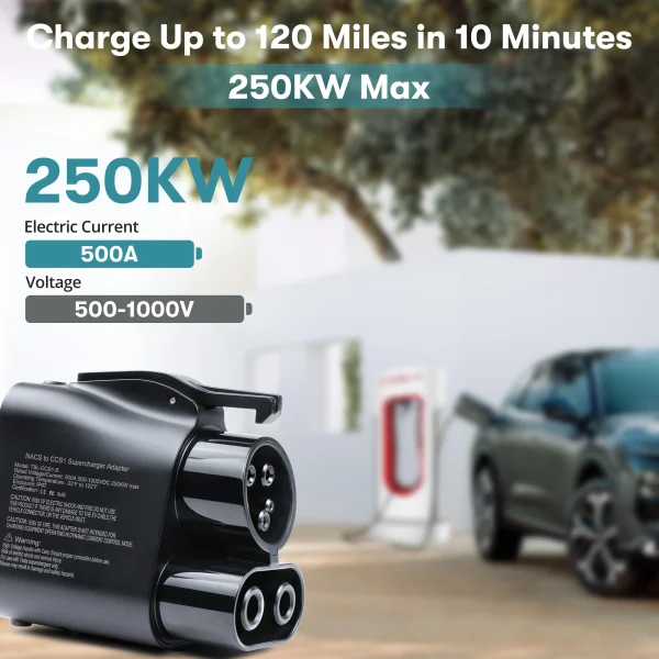 Tesla to CCS1 Adapter, NACS to CCS1 EV Charging Adapter, DC Fast Charging with Tesla Superchargers - Image 2