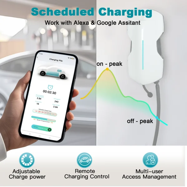RACE Level 2 J1772 EV Charger | 240V 40Amp Smart Electric Car Charger - Image 4