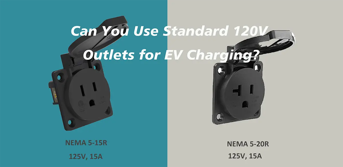 NEMA 5-15 VS NEMA 5-20 120V outlets side by side for EV charging comparison