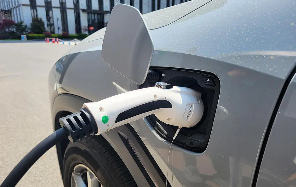 EV using a universal portable charger with J1772 connector