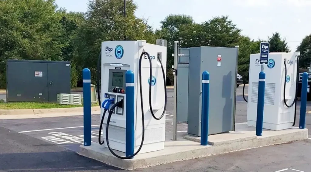 EVgo commercial dc fast charging station illustrating installation requirements and cost