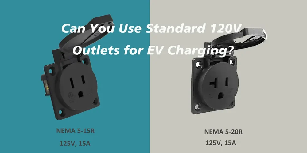 NEMA 5-15 VS NEMA 5-20 120V outlets side by side for EV charging comparison